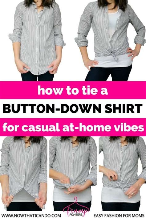 how to tie button front shirt.